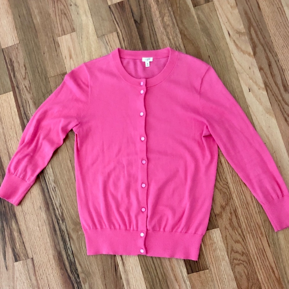 J Crew Pink Clare Cardigan